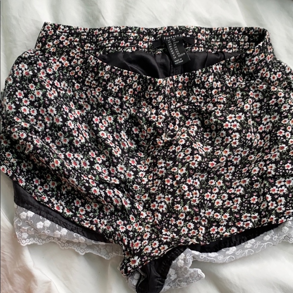 F21 Floral Lace Shorts